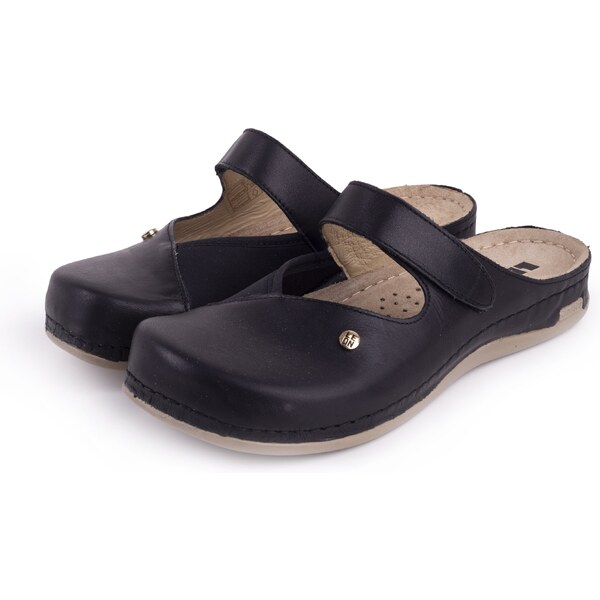 Sanja Ristić Dámske kožené šľapky na hallux Leontína čierna veľkosti 65796937