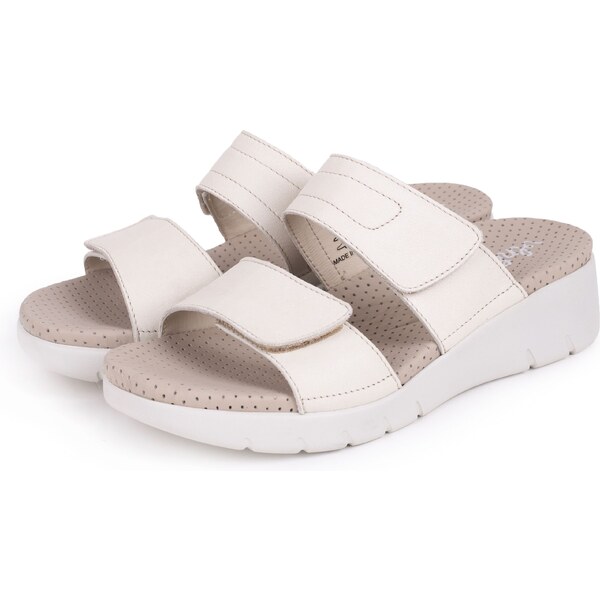 Vlnka Dámske kožené šľapky Adina biela veľkosti obuvi - dospelí 36 65079899