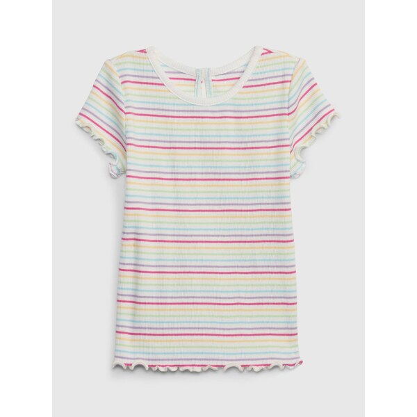Ružovo-biele dievčenské pruhované tričko GAP 50535771