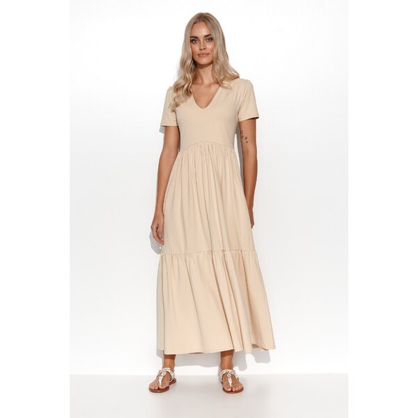Makadamia Maxi šaty M549 | piesková M549 63395436