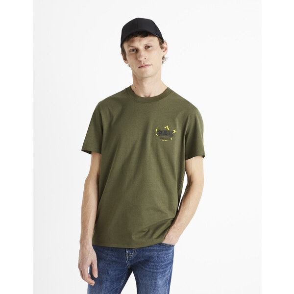 Zelené pánske bavlnené tričko Celio Dragon Ball Z 50530894