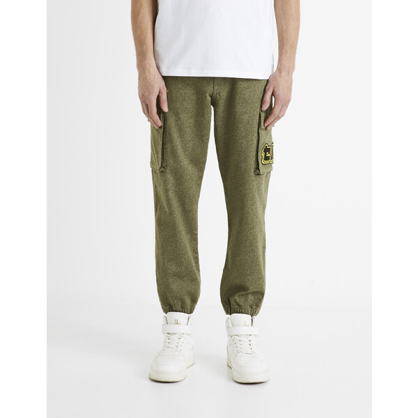 Voľnočasové nohavice pre mužov Celio - zelená 50534831