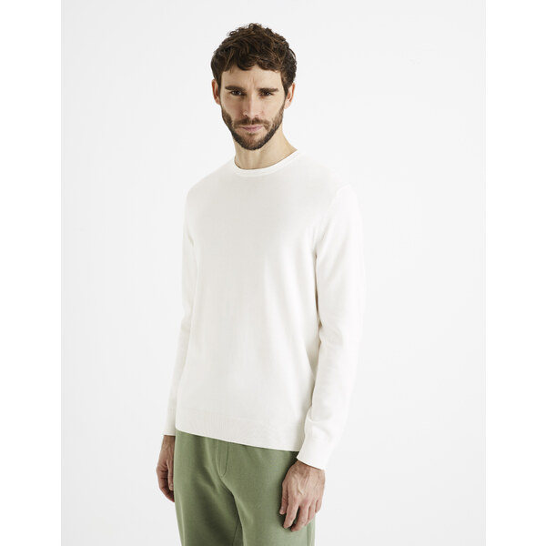 Svetre a Mikiny pre mužov Celio - krémová 50528780