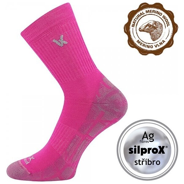 TWARIX športové merino ponožky s masážnym chodidlom VoXX Fuchsia 39-42 39155063