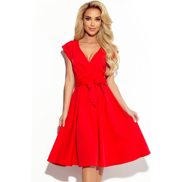 Glara Šaty s opaskom a hlbokým výstrihom 38039623