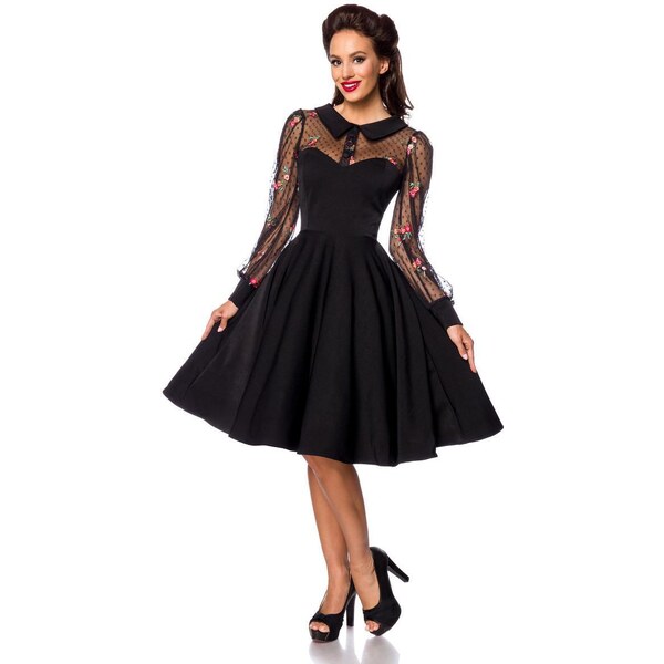 Glara Dámske šaty s priehladnými rukávmi aj pre plnoštíhle 38039635