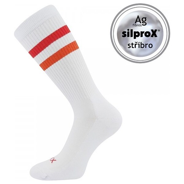 RETRAN antibakteriálne športové ponožky VoXX Biela / Červená 43-46 1 38053478