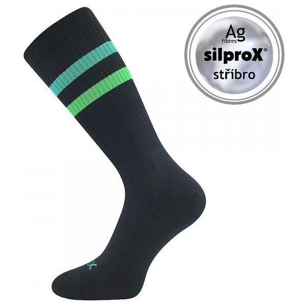 RETRAN antibakteriálne športové ponožky VoXX Čierna / Zelená 39-42 1 61672786