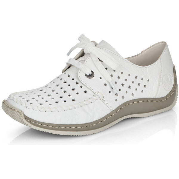 Dámske poltopánky Rieker L1716-80 biele 38074297