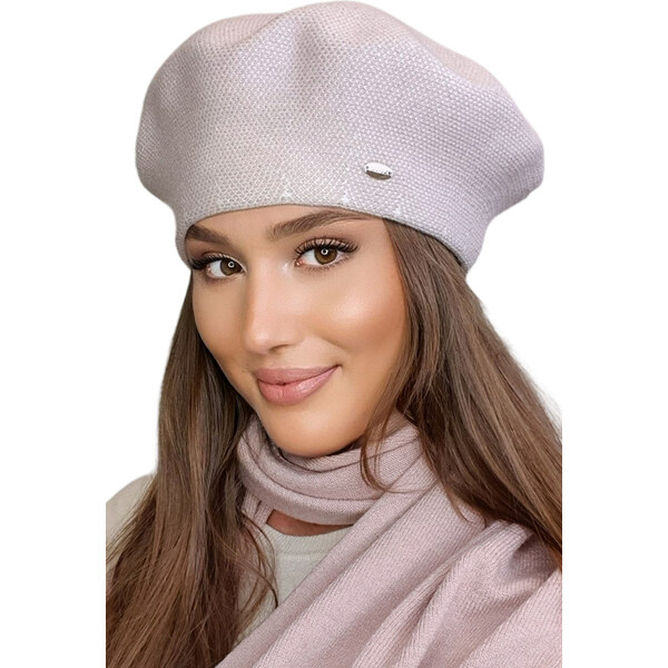 Kamea Ružová dámska baretka na zimu Arkadia, Farba ružová 38074318