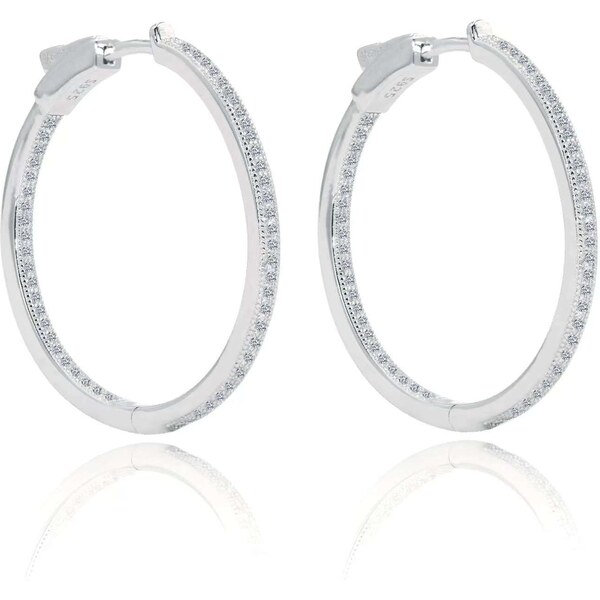 Olivie Strieborné 3cm KRUHY s poistkou 7274 38079772