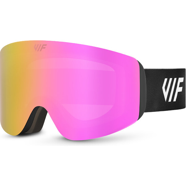 Lyžiarske a snowboardové okuliare VIF SKI & SNB Black x Pink 50150994