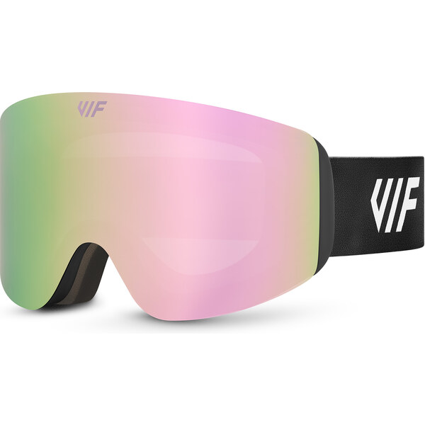 Lyžiarske a snowboardové okuliare VIF SKI & SNB Black x Rose Pink 50150995