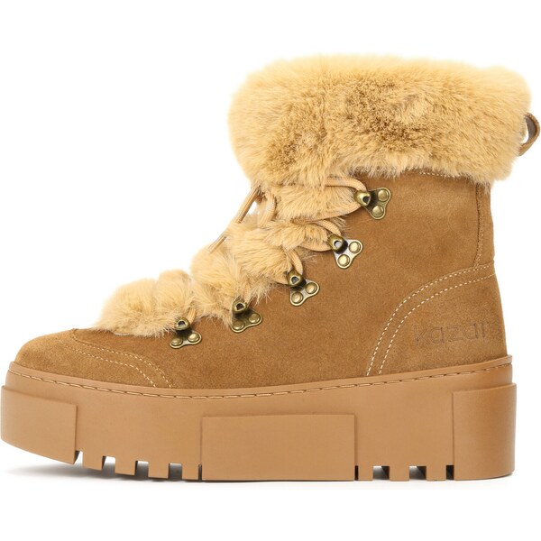 Kazar Šnurovacie členkové čižmy svetlohnedá 54237647