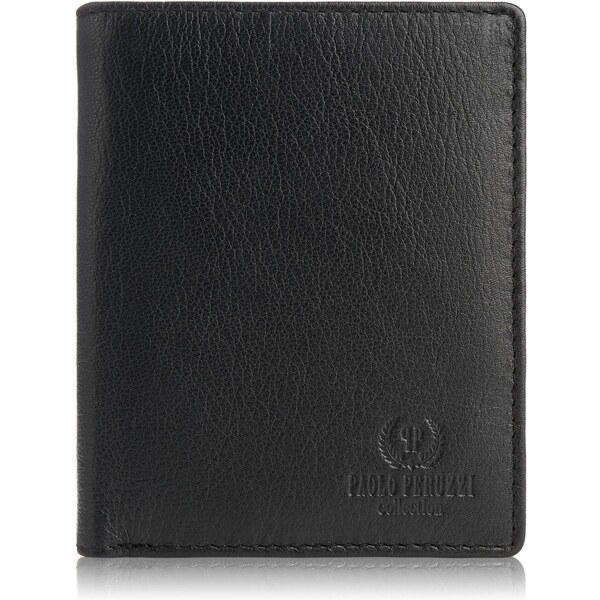 PAOLO PERUZZI Pánska kožená peňaženka s RFID | čierna IN-29-BL 38133590