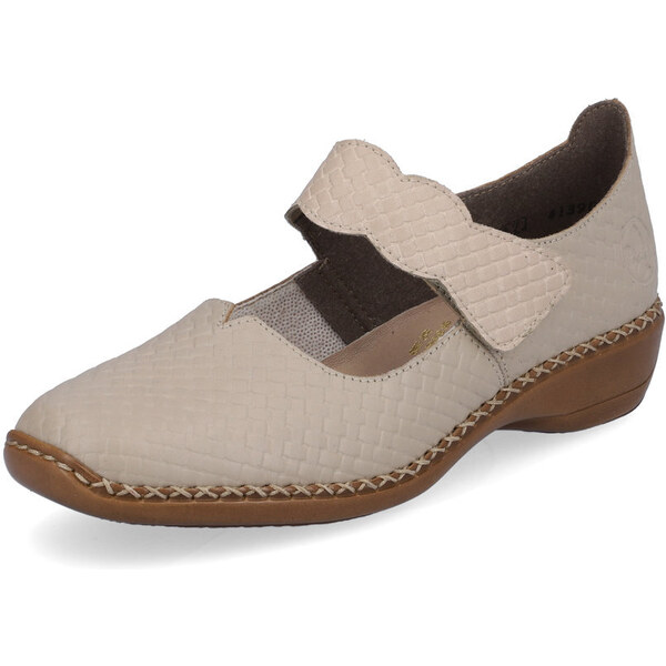 Dámske poltopánky Rieker 41398-60 biela káva 38137930