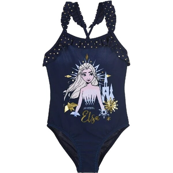 SunCity Dievčenské jednodielne plavky s volánikmi Ľadové kráľovstvo 39112802