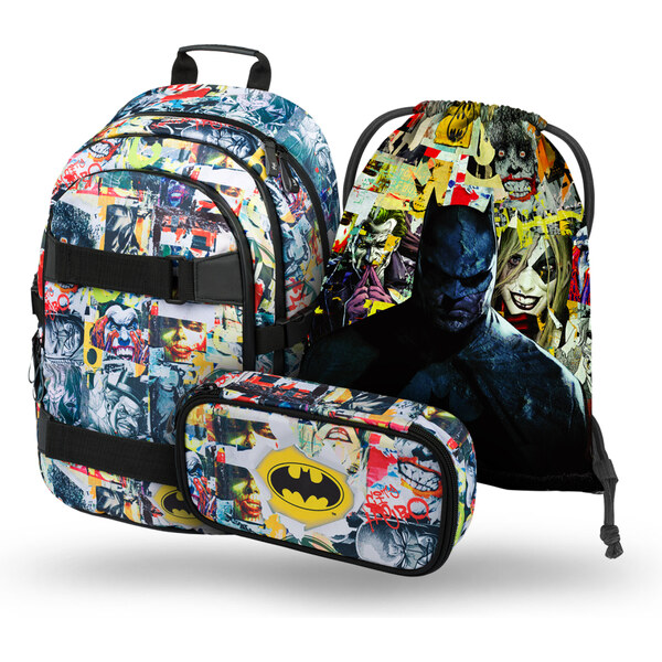 BAAGL 3 SET Skate Batman Comics: batoh, etue, sáček 62195787