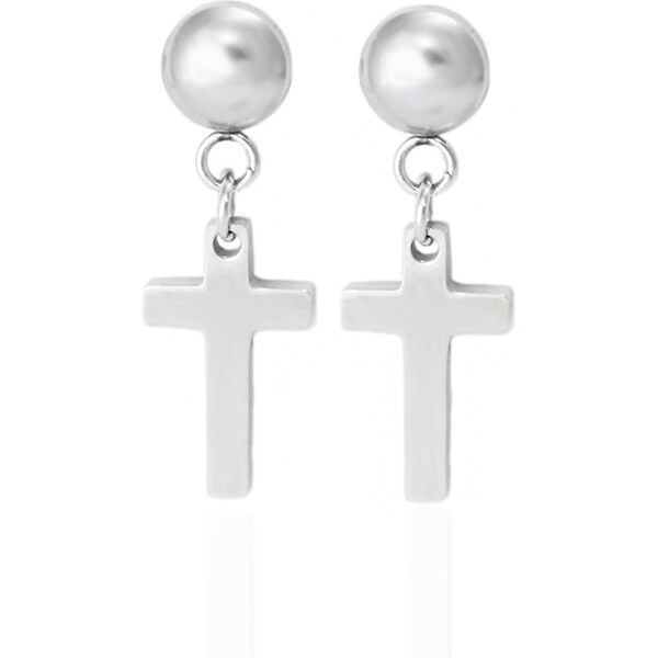 BM Jewellery Náušnice krížiky z chirurgickej ocele S113236040 39600029