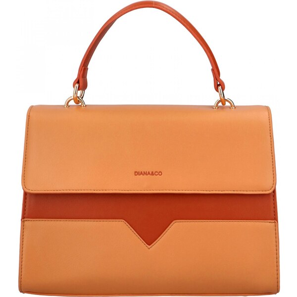 Dámska kabelka do ruky marhuľovo oranžová - DIANA & CO Perforny 39640309