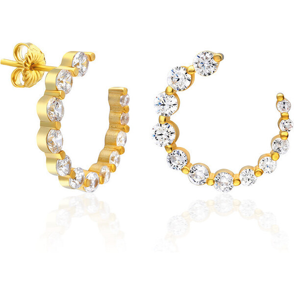 Olivie Strieborné náušnice MOON GOLD 7235 42995710