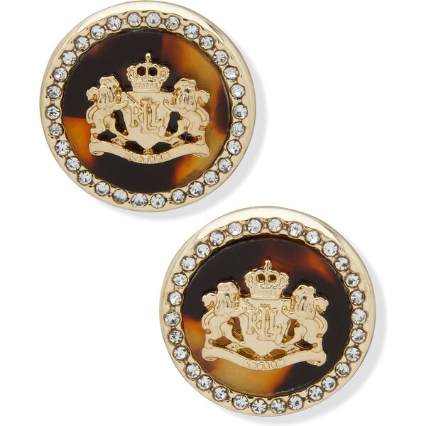 Lauren Ralph Lauren Náušnice koňaková / tmavohnedá / zlatá 54244474