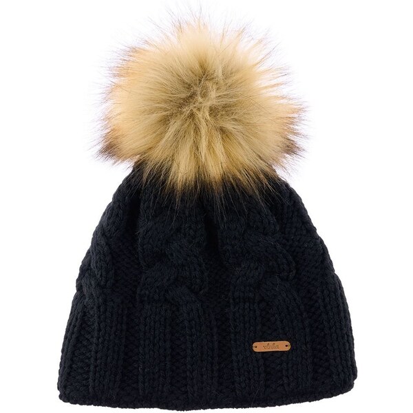 Vlnená čiapka Vlnka V08 čierna 50220553