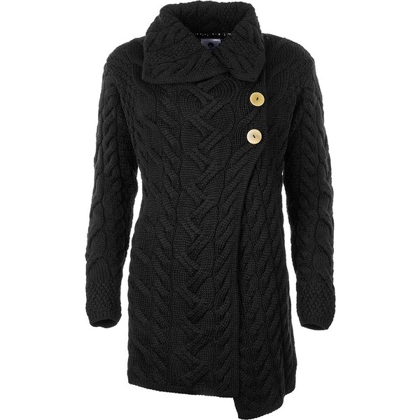 Dámsky vlnený sveter Vlnka S05 čierna veľkosti oblečenia XL 65796952