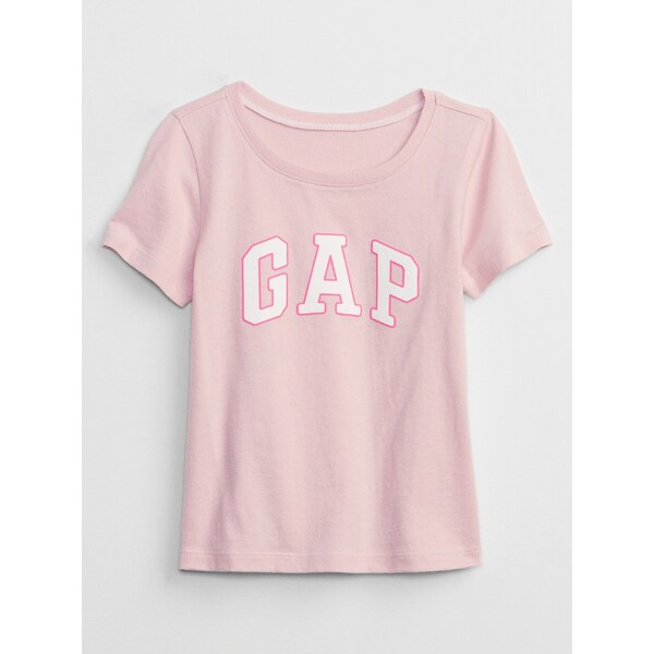 Svetloružové dievčenské tričko s logom GAP 64621510