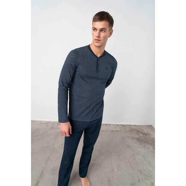 Klasické pánske dvojdielne pyžamo 17600 - Vamp 39412390