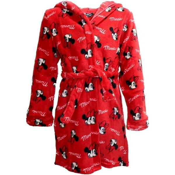 E plus M Dievčenský župan s kapucňou Minnie Mouse - červený 39333636