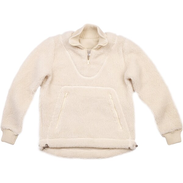 Vlnka Dámska mikina z ovčej vlny klokanka prírodná veľkosti oblečenia 24130809