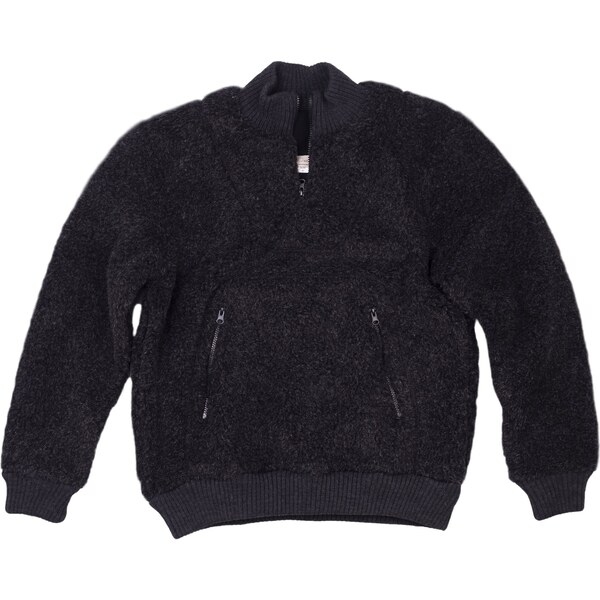 Vlnka Pánska mikina z ovčej vlny klokanka tmavo sivá veľkosti 65796926