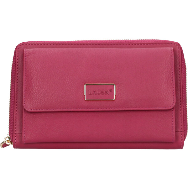Lagen Dámska kožená peňaženka - kabelka BLC/25425/522 fialová 42716568
