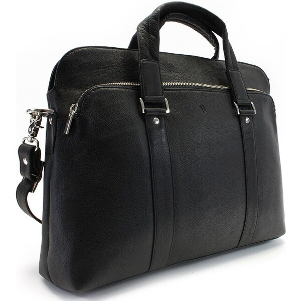 Arwel Čierna kožená business taška na notebook 212-2187-60 36559766