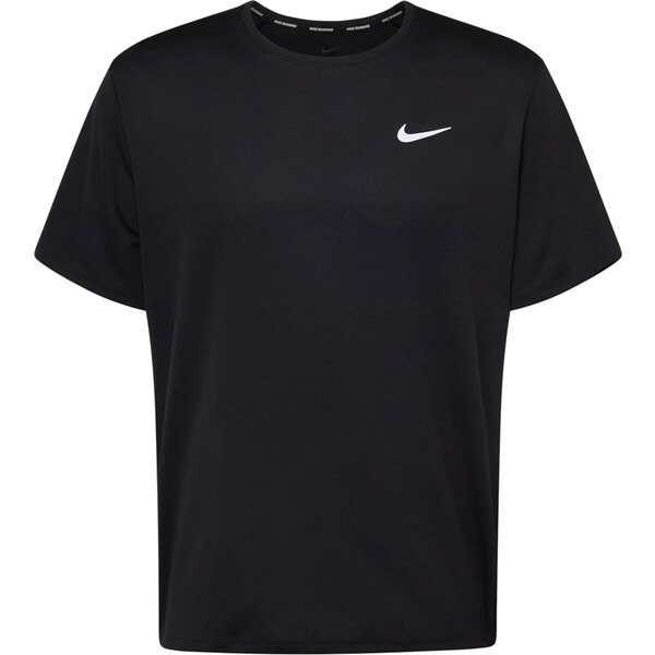 NIKE Funkčné tričko Miler čierna / biela 39359669
