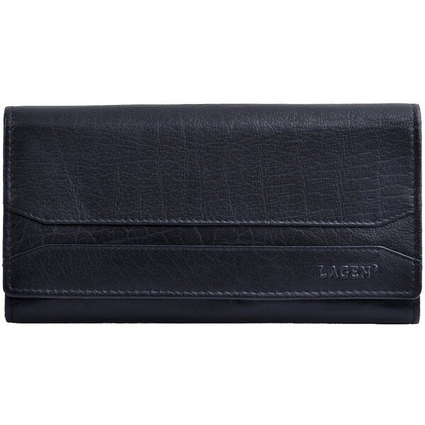 Lagen Dámska kožená peňaženka W-22025 čierna 35335528