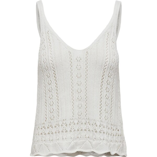 ONLY Vyšívaný top Lyzet biela 39409432