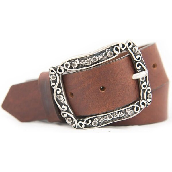 Hnedý dámsky kožený opasok (GDP69) 39398369