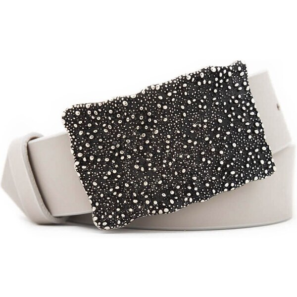 Svetlosivý dámsky kožený opasok (GDP71) 39401290