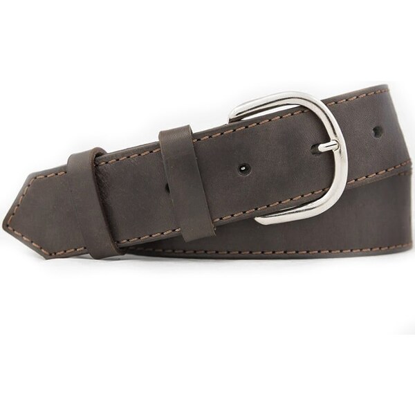 Obšitý pánsky hnedý kožený opasok (GP170) 39401294