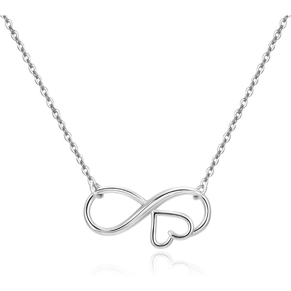 Beneto Slušivý strieborný náhrdelník Nekonečno AGS1537/47 66581104