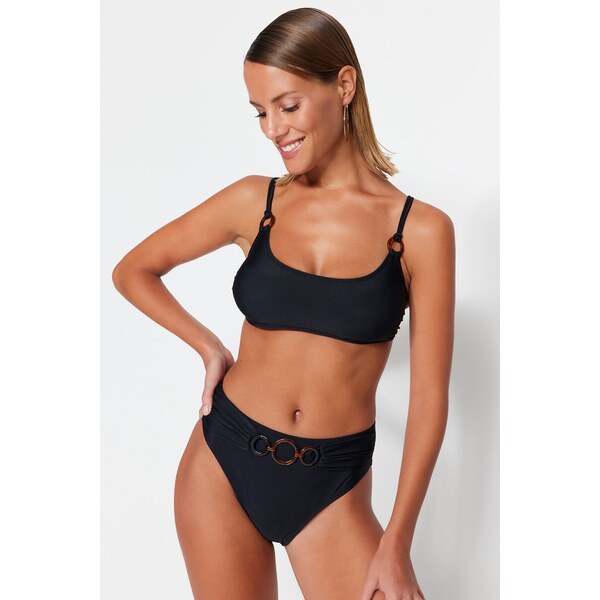 Trendyol Black Bralette doplnkový top bikín 38101872