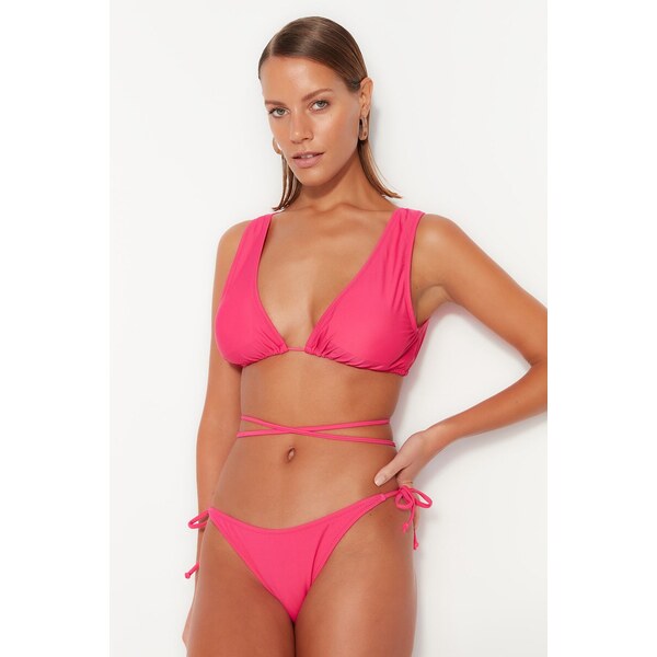 Trendyol Fuchsia trojuholník kravata bikiny top 50562113