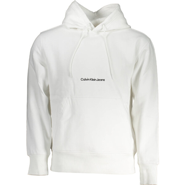 Calvin Klein Mens Brand Logo Cotton Daily Wear White Sweatshirt 65382825