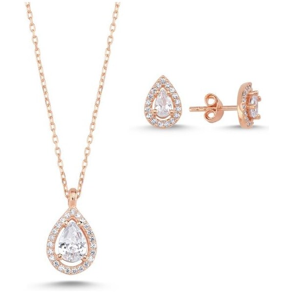 Olivie Strieborná sada šperkov KVAPKA ROSE 7352 39433302