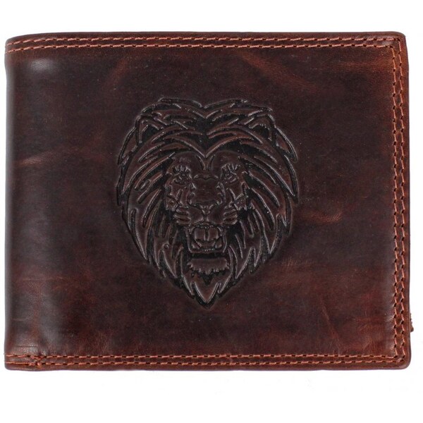 Sendi Design Pánska kožená peňaženka 2104W RFID Lion hnedá 36601332