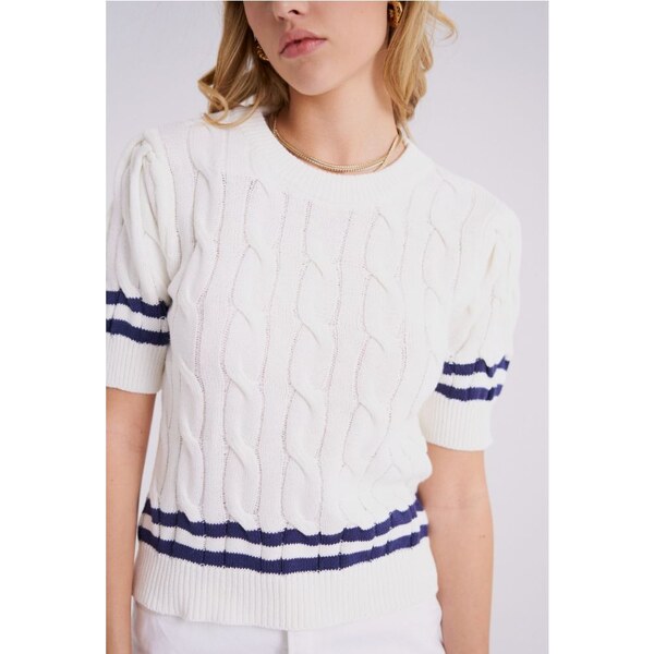 Feelkoo biely svetrík Tenis 39459725