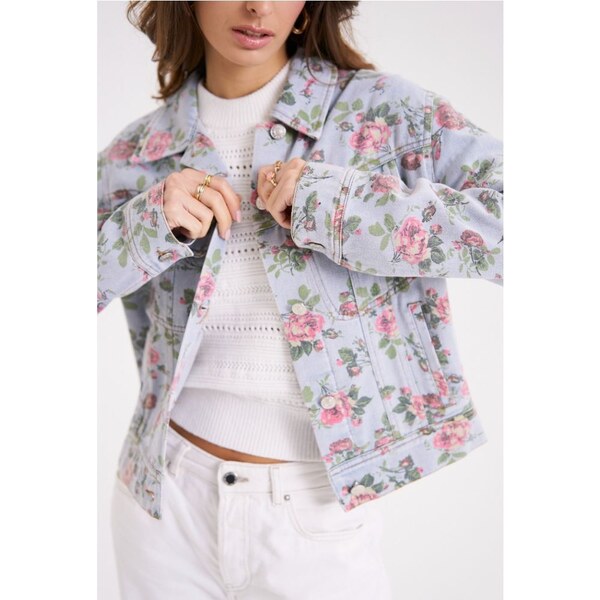 Feelkoo rifľova bunda s kvetmi 39459721