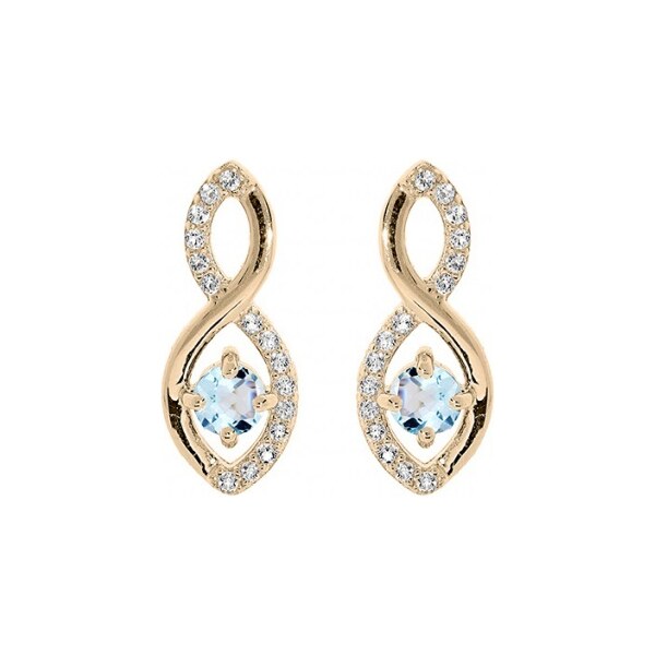 Troli Očarujúce pozlátené náušnice s topazmi PO/SE09089TZ 66582193